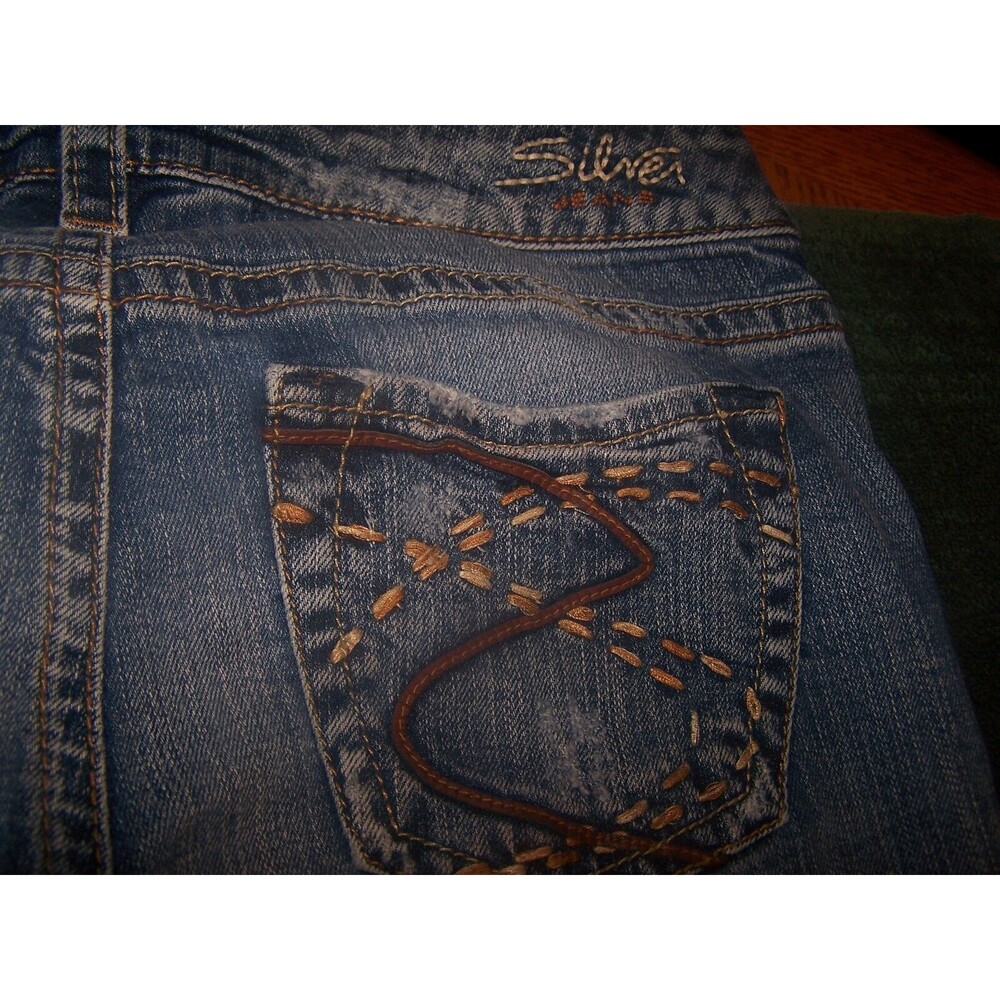 BUCKLE SILVER Frances womens STRETCH JEANS Actual 27X31 - Picture 5 of 6